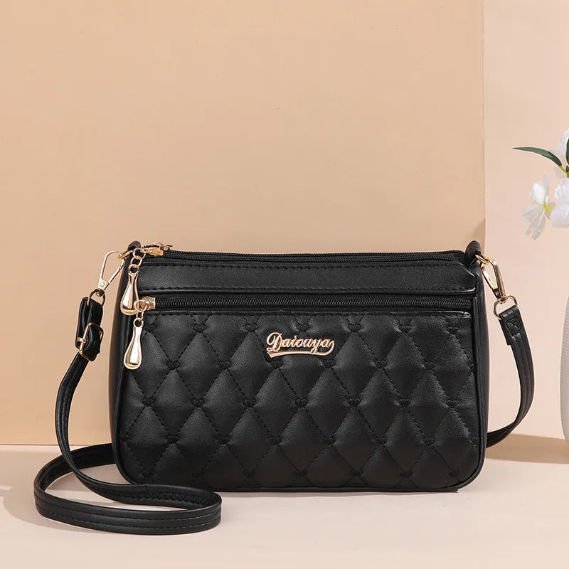 Embroidery Messenger Bags Women Leather Handbags Bags for Women Sac a Main Ladies Hair Ball Hand Bag